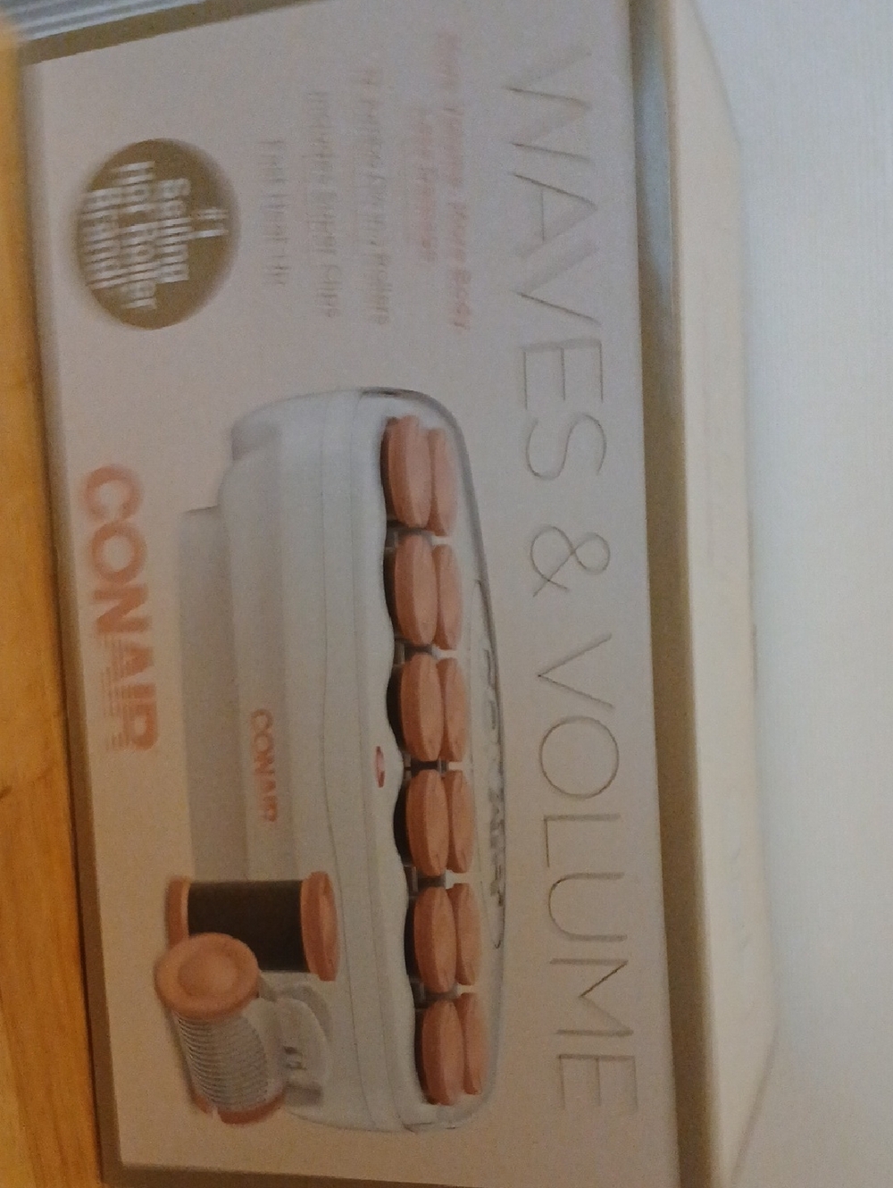 Conair Waves & Volume Hot Roller Set — White Base with Rose Gold Rollers